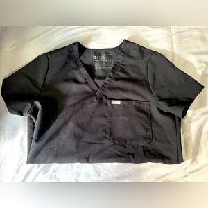 Figs Black Scrub Top Black S